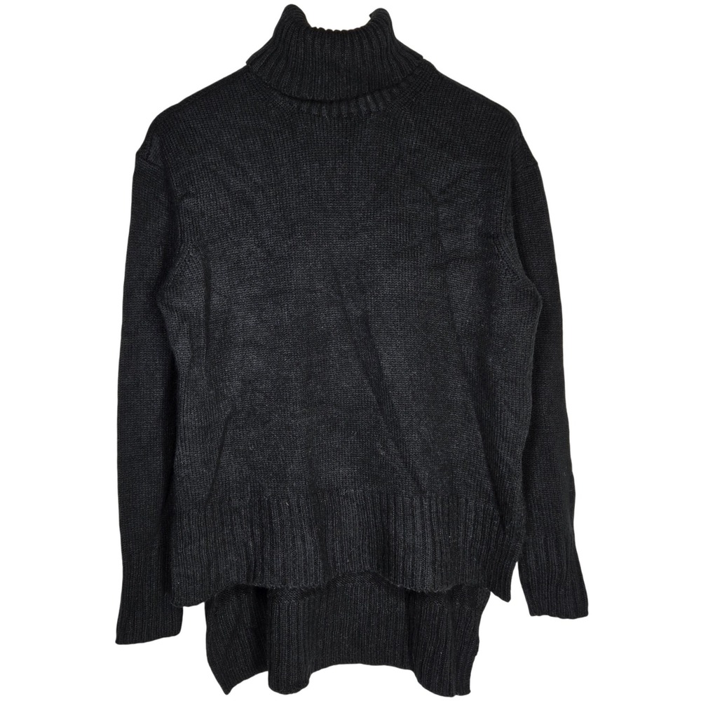 Joe Fresh Women's Small S P Black Acrylic‎ Turtleneck Sweater Long Sleeve